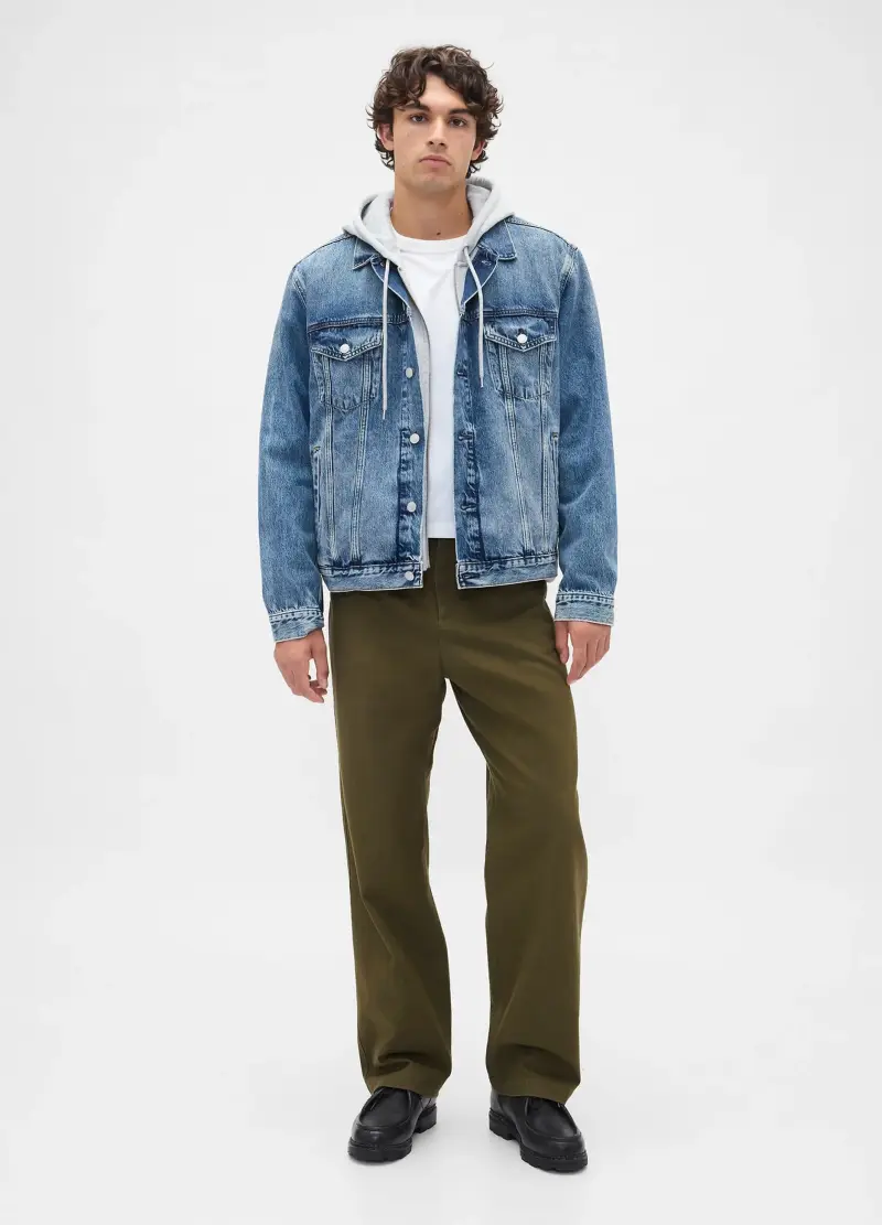 Pantaloni Verdi Regular In Cotone, Uomo, Verde