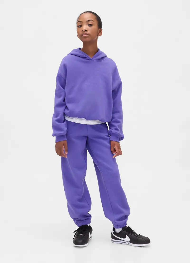 Pantaloni viola per bambina in maglia, Bambina, Blu royal