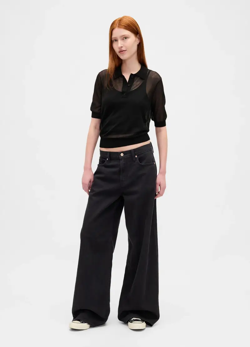 GAP Polo Donna Nero 3499200 miniatura 3