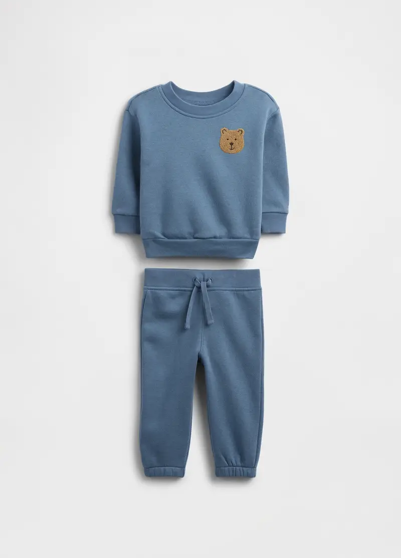 Set azzurro con felpa e pantaloni, Blu