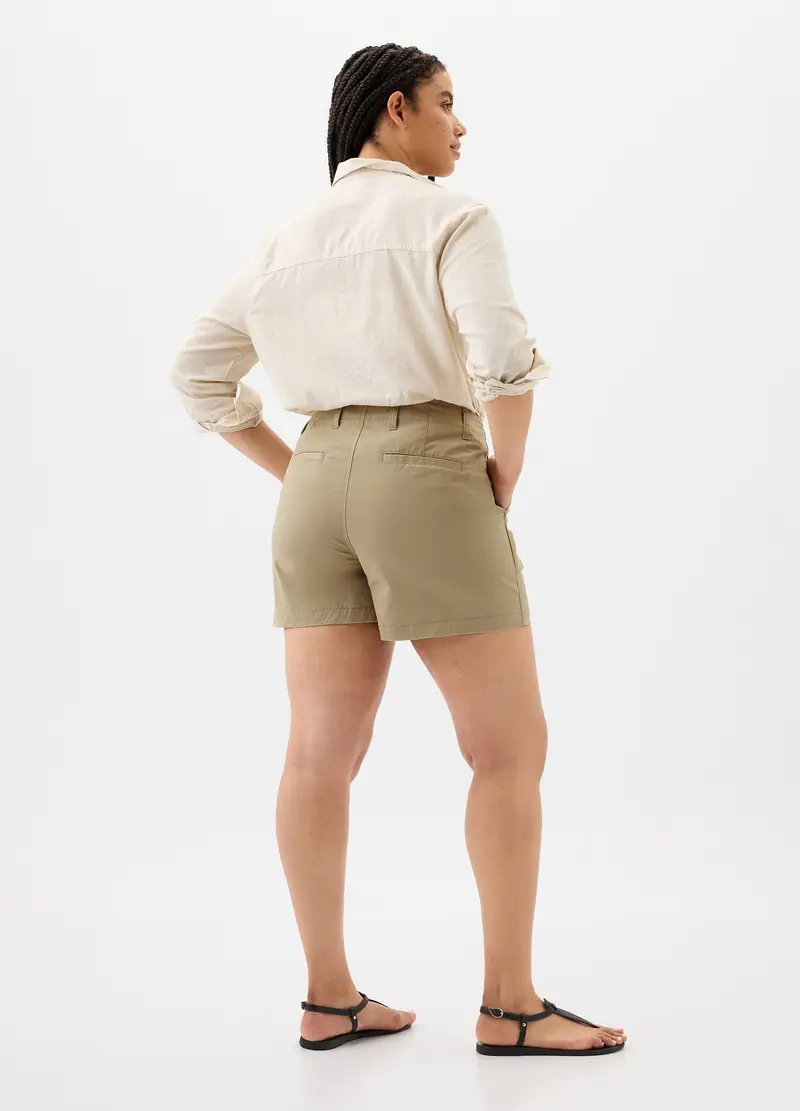 GAP, Shorts Chino In Cotone Stretch, Donna, Beige, Taglia: 34 miniatura 3