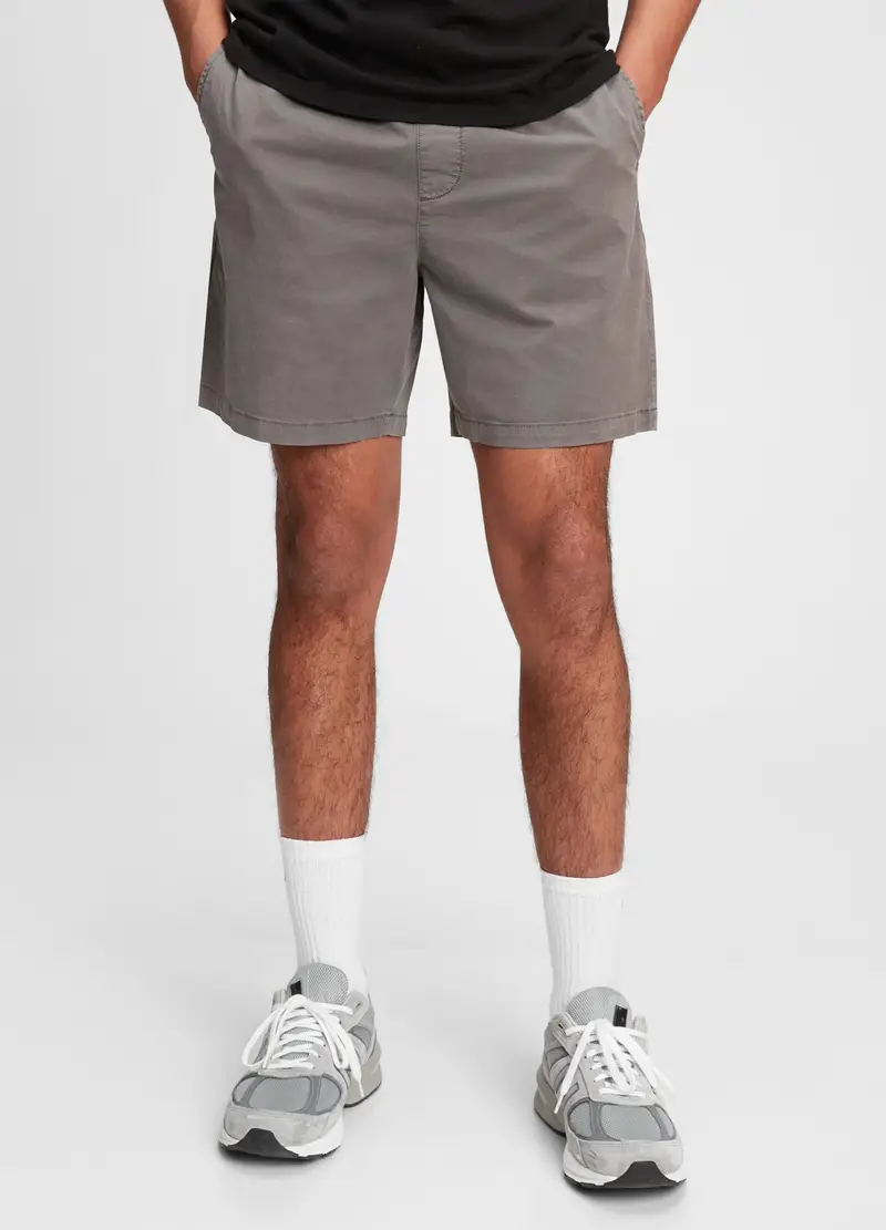 GAP, Shorts In Cotone Stretch Con Coulisse, Uomo, Nero, Taglia: XS