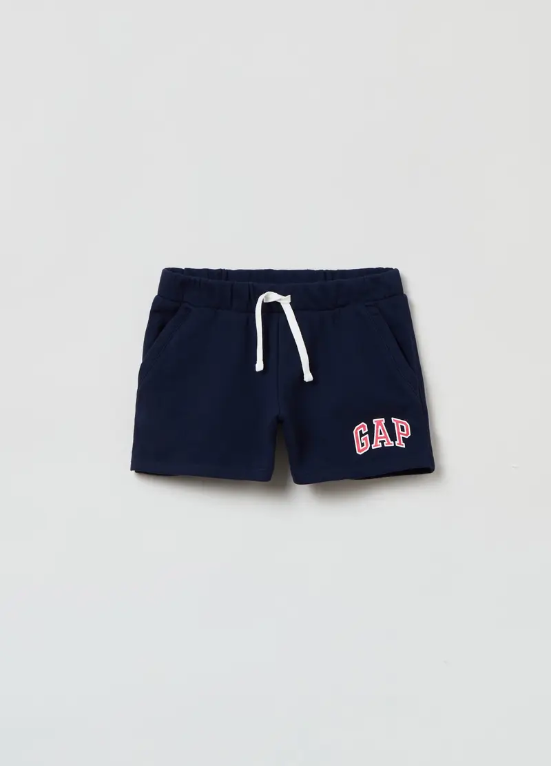GAP - Shorts in French Terry con logo, Bambina, Blu scuro, Taglia XS/99-114