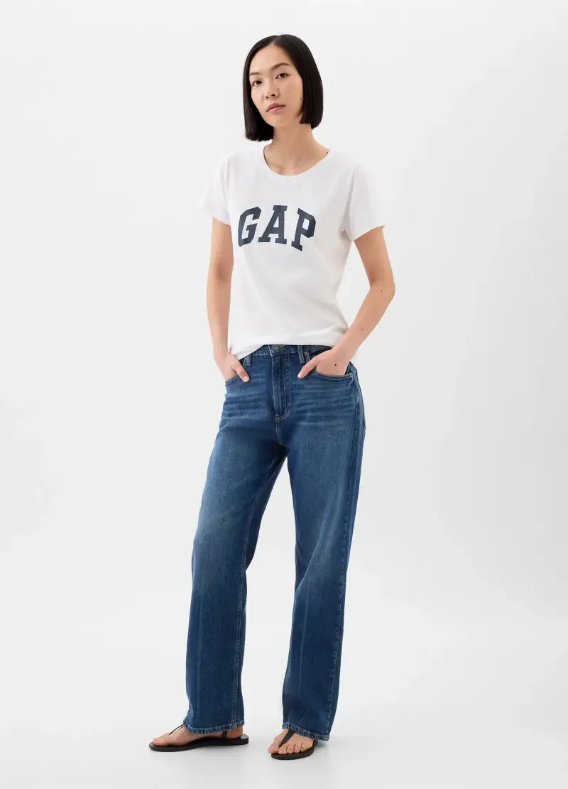 T-shirt Con Logo, Donna, Bianco miniatura 2