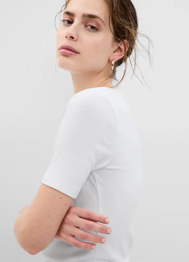 GAP T-shirt Donna Bianco 991717 miniatura 2