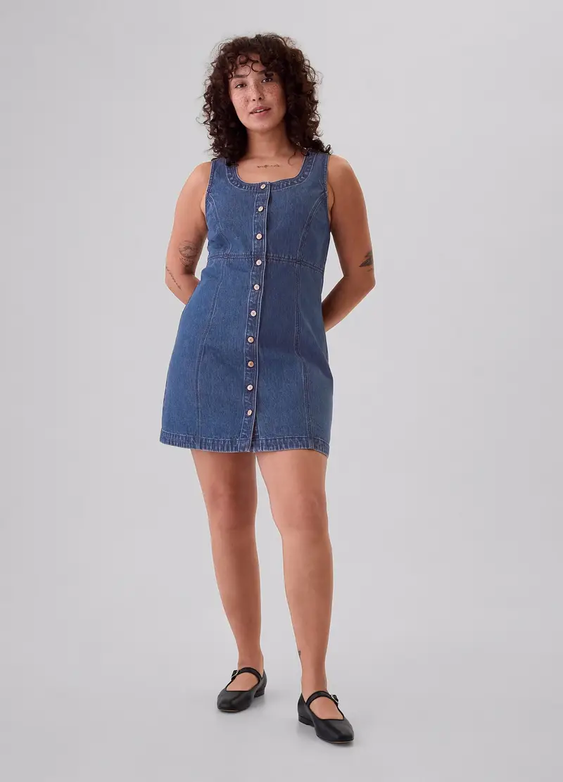 GAP, Vestito Corto In Denim, Donna, Denim, Taglia: XS miniatura 3