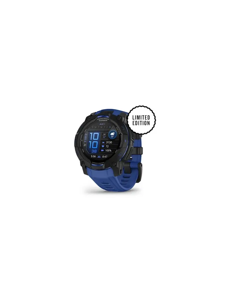 Orologio GARMIN Instinct 3 010-02936-03 45MM Amoled Nero con cinturino Bolt Blue/Black Limited Edition