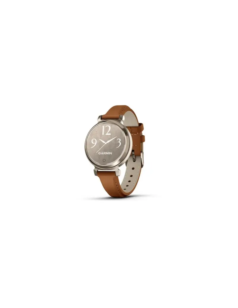 Orologio GARMIN Lily 2 010-02839-02 Cream Gold con cinturino in pelle Marrone