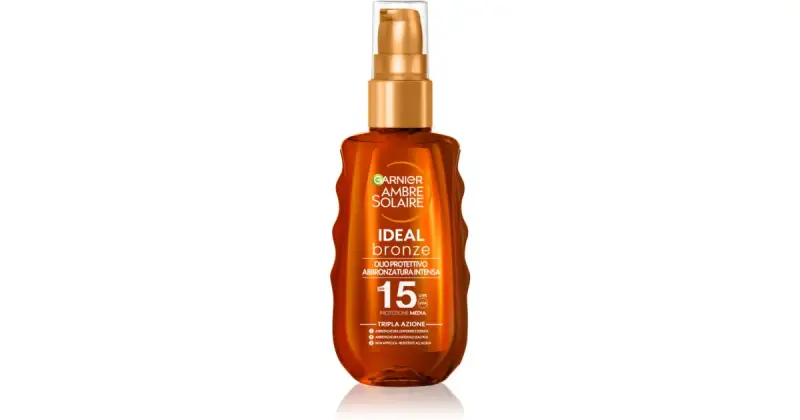 Ambre Solaire Ideal Bronze olio trattante e abbronzante SPF 15 150 ml