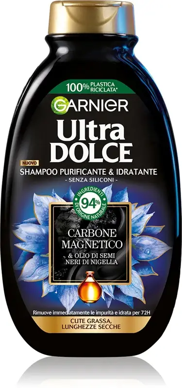 Botanic Therapy Carbone magnetico shampoo per cuoi capelluti grassi e punte secche 400 ml