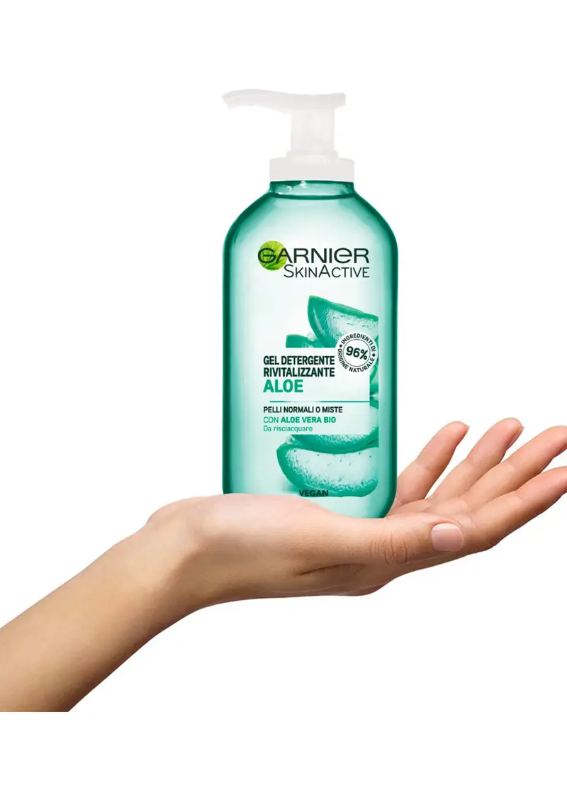 Garnier Detergente Skinactive, Texture Gel, Arricchito Con Aloe Vera., Donna, Bianco miniatura 2