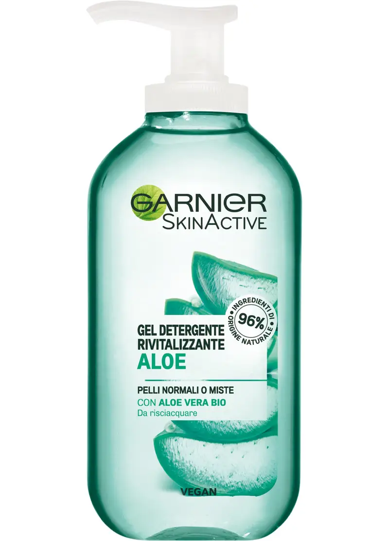 Garnier Detergente Skinactive, Texture Gel, Arricchito Con Aloe Vera., Donna, Bianco