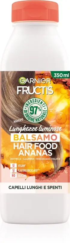 Fructis Ananas Food Balsamo Illuminante Per Capelli Lunghi 350 Ml