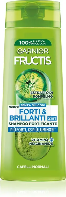 Fructis Forti & Brillanti Shampoo Per Capelli Più Forti E Luminosi 250 Ml