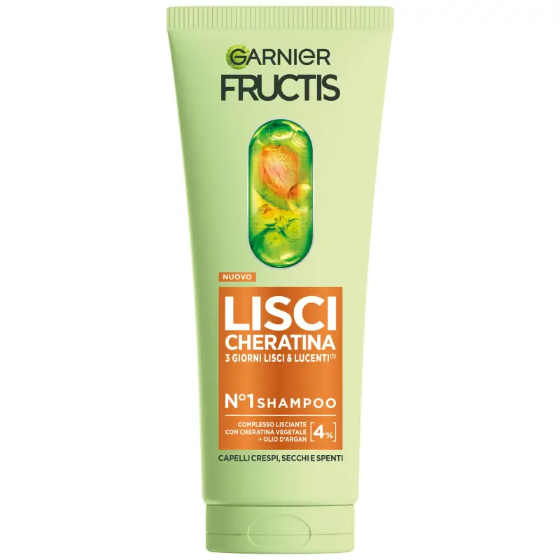 Fructis Fructis Lisci Cheratina Shampoo - Shampoo lisciante,Capelli lisci