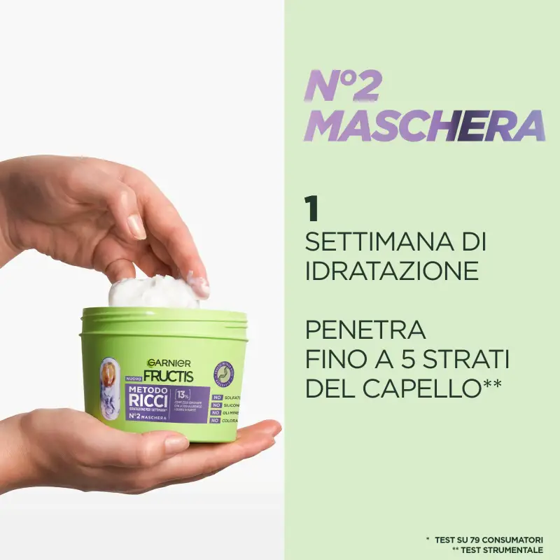 Fructis Fructis Metodo Ricci Maschera - Maschera capelli ricci, Capelli ricci miniatura 3