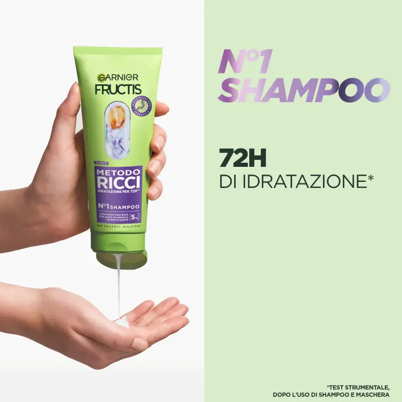 Fructis Fructis Metodo Ricci Shampoo - Shampoo capelli ricci, Capelli ricci miniatura 3
