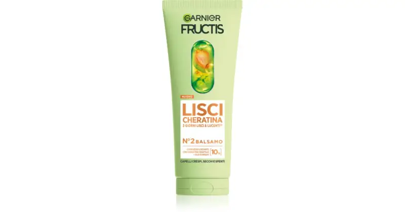 Fructis Lisci Cheratina balsamo nutriente per capelli più forti e luminosi 200 ml