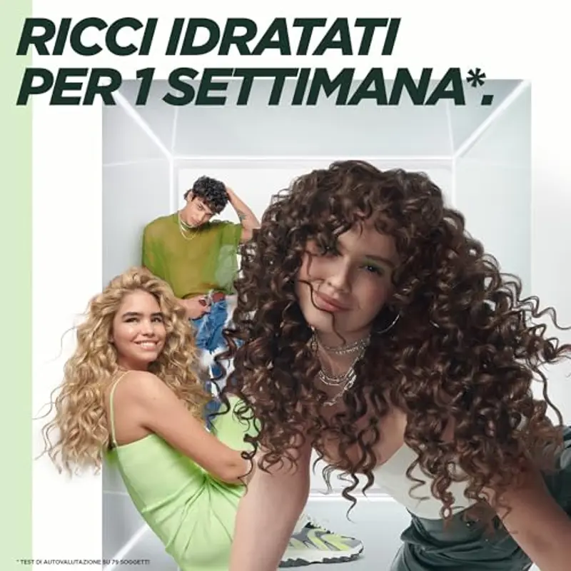 Garnier Fructis Maschera Idratante, Per Capelli Ricci Definiti Idratati e Morbidi, Arricchito con Acido Ialuronico e Burro di Karité, Metodo Ricci, 375 ml miniatura 2