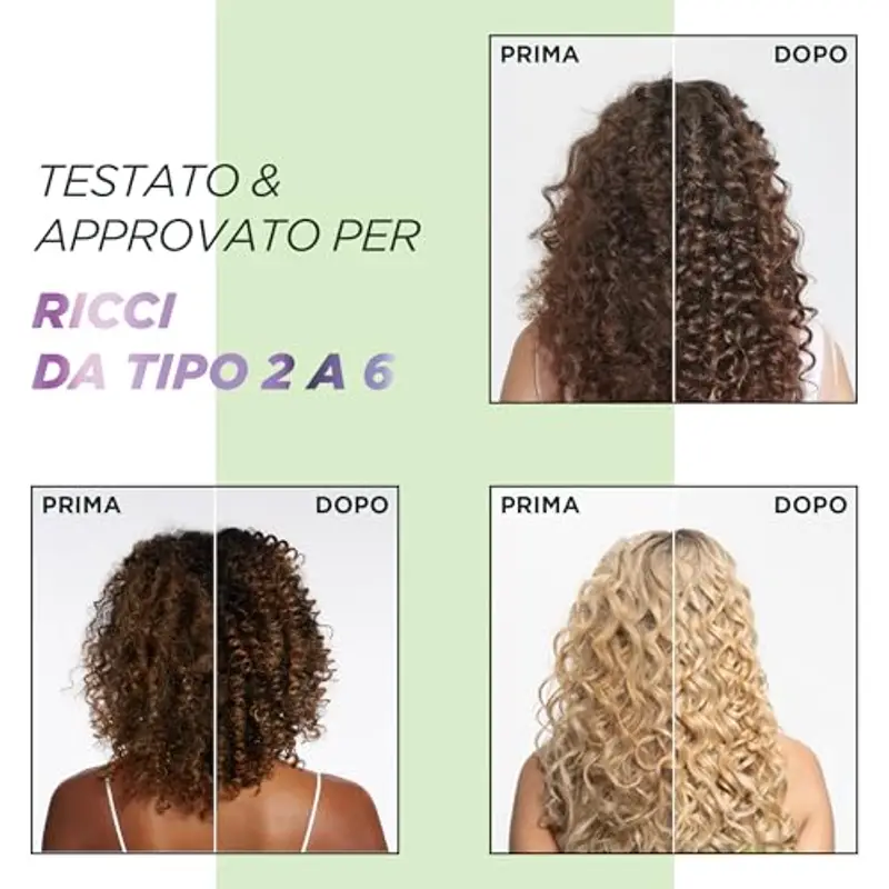 Garnier Fructis Maschera Idratante, Per Capelli Ricci Definiti Idratati e Morbidi, Arricchito con Acido Ialuronico e Burro di Karité, Metodo Ricci, 375 ml miniatura 3