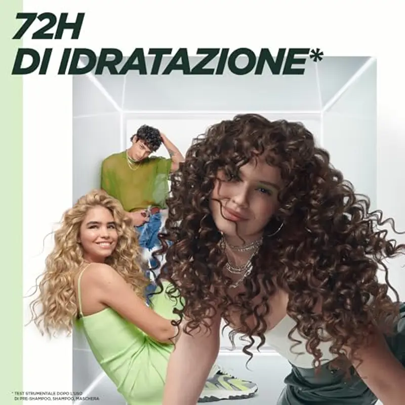 Garnier Fructis Shampoo Idratante, Per Capelli Ricci Definiti, Idratati e Morbidi, Arricchito con Acido Ialuronico e Burro di Karité, Metodo Ricci, 200 ml miniatura 2