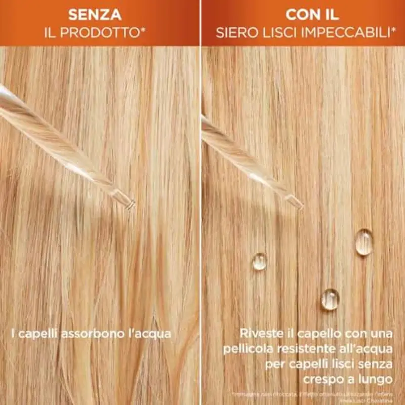 Garnier Fructis Siero Termoprotettore, Per Capelli Lisci e Lucenti a Lungo, Resistenti all'Umidità, Trattamento Lisciante alla Cheratina Vegetale e Olio di Argan, Lisci Cheratina, 50 ml miniatura 3
