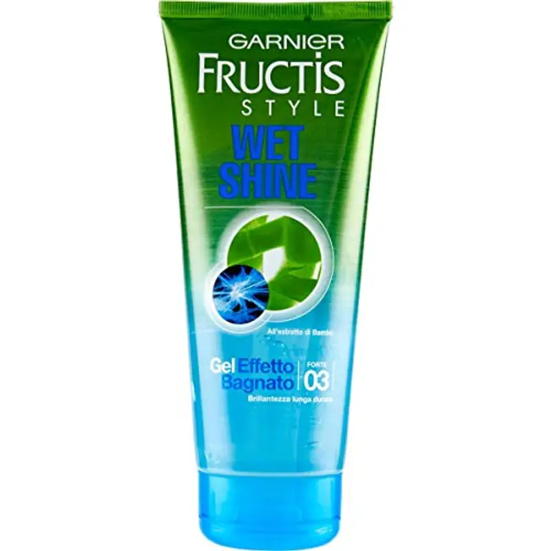 Garnier Fructis Wet Shine Gel Effetto Bagnato Fissaggio Forte, 200 ml