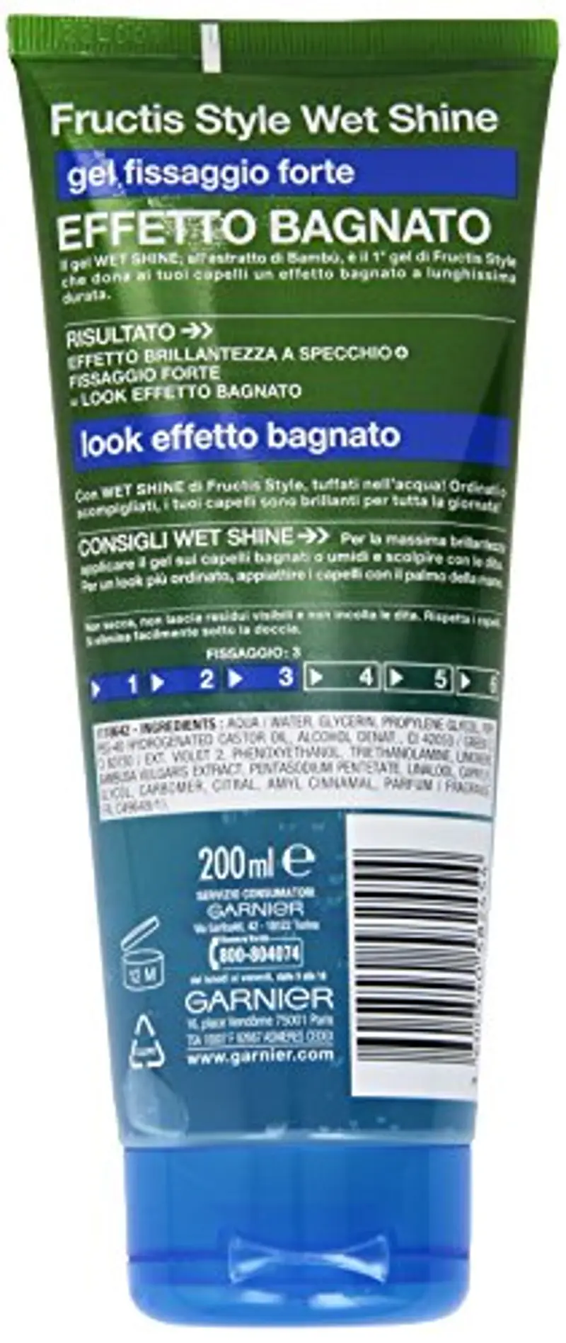 Garnier Fructis Wet Shine Gel Effetto Bagnato Fissaggio Forte, 200 ml miniatura 2