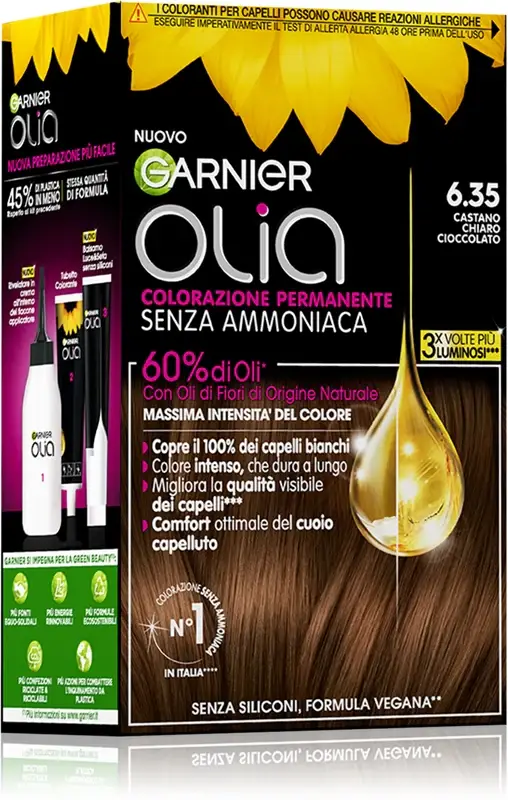 Olia Colorazione Permanente Castano Chiaro Ciccolato N 6_35
