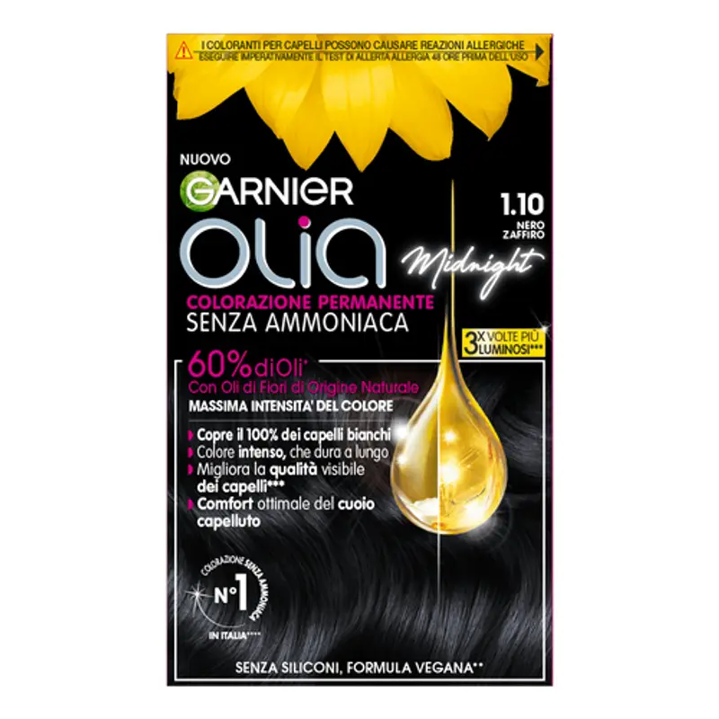 Garnier Olia - Colorazione senza ammoniaca 1.10 Nero zaffiro