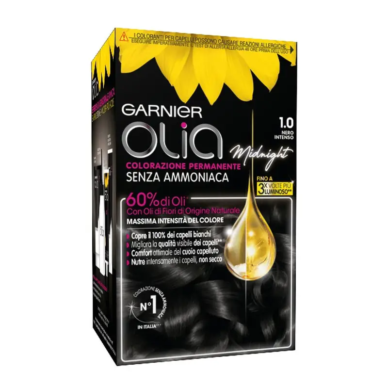 Garnier Olia Midnight Colorazione Permanente - 1.0 Nero Intenso