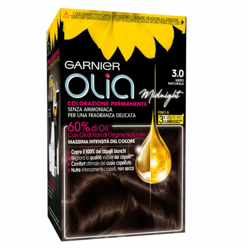 Garnier Olia Midnight Colorazione Permanente - 3.0 Nero Naturale