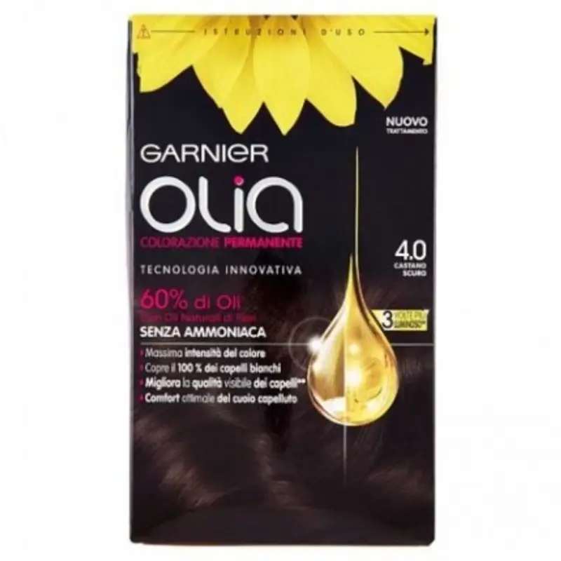 Garnier Olia Midnight Colorazione Permanente - 4.0 Castano Scuro