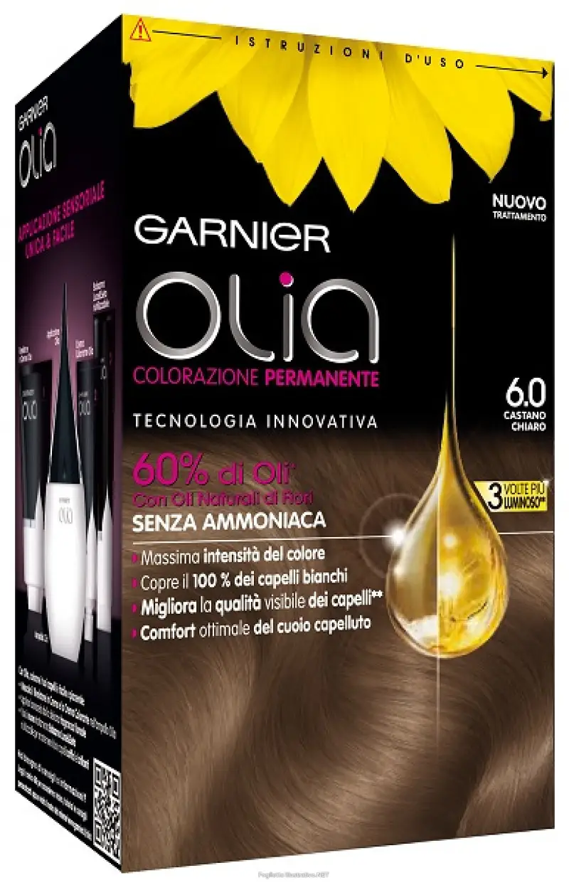 Garnier Olia Midnight Colorazione Permanente - 6.0 Castano Chiaro