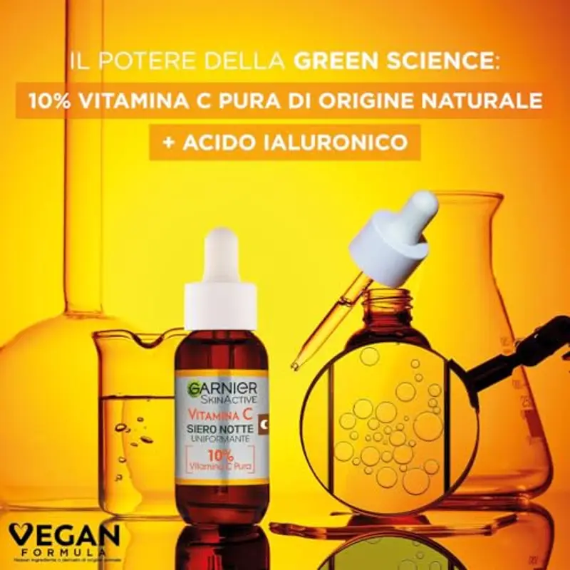Garnier Siero Notte Vitamina C Uniformante, Per Pelli Spente, Effetto Rigenerante, Pelle Morbida e Luminosa, con 10% di miniatura 2