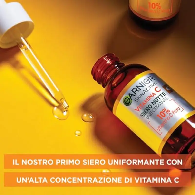Garnier Siero Notte Vitamina C Uniformante, Per Pelli Spente, Effetto Rigenerante, Pelle Morbida e Luminosa, con 10% di miniatura 3