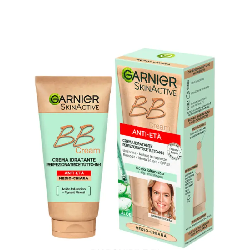 Garnier Skin Active Bb Cream - Crema idratante anti-età 50 ml - Medio-chiara