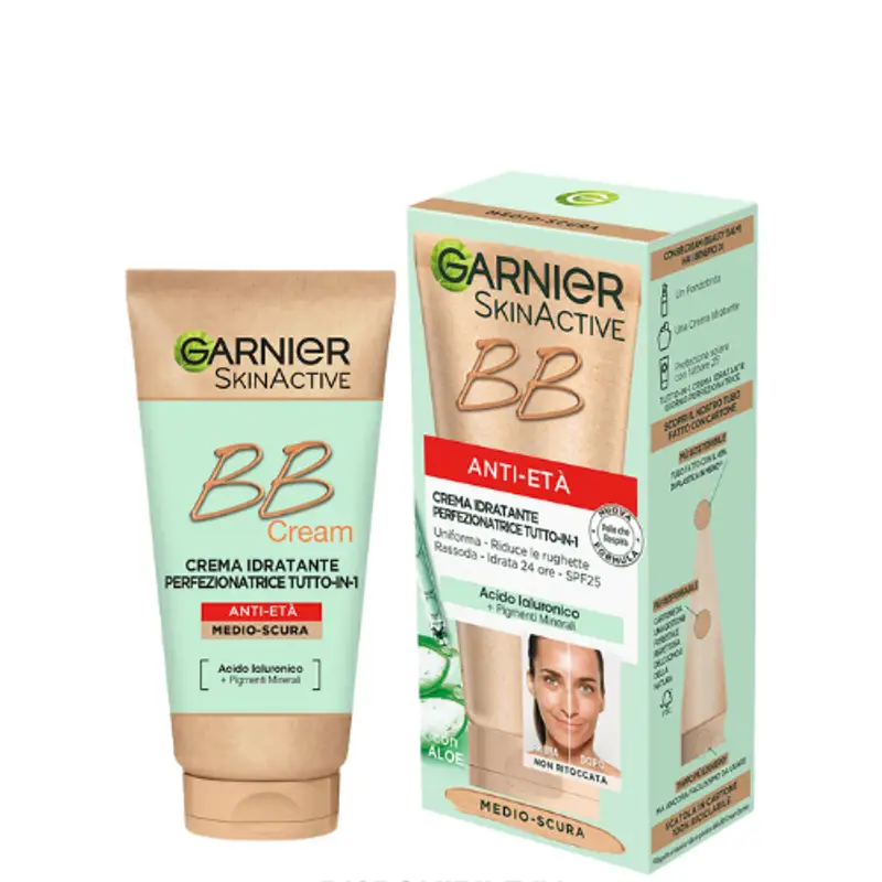 Garnier Skin Active Bb Cream - Crema idratante anti-età 50 ml - Medio-scura