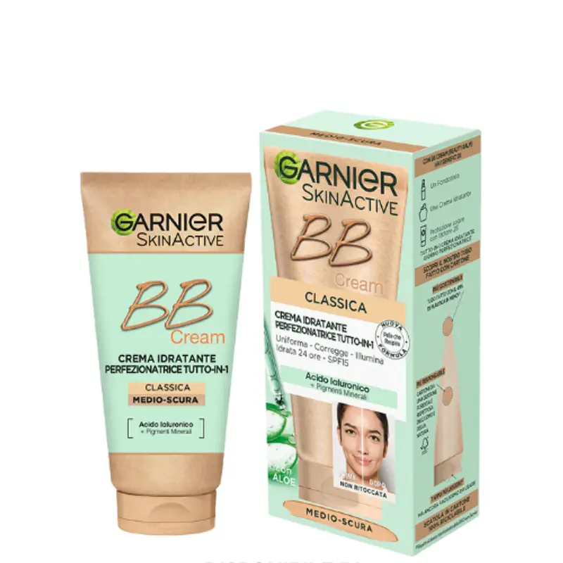 Garnier Skin Active Bb cream - Crema idratante classica 50 ml - Medio-scura