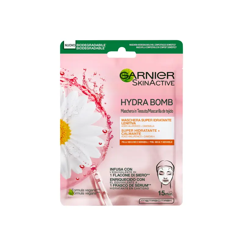 Skin Active Maschera in Tessuto Hydra Bomb Idratante Lenitiva - Maschera lenitiva viso miniatura 3