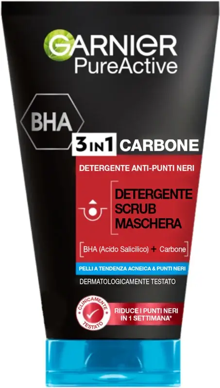 skin nat. pure active intensivo 3in1 anti-punti neri 150 ml