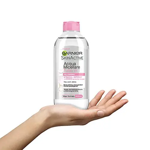 Garnier SkinActive, Acqua Micellare Tutto in 1, Pelli sensibili, Maxi formato, 400 ml miniatura 3