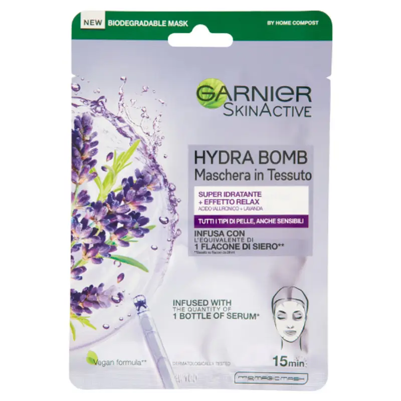 Garnier SkinActive - Maschera in tessuto Hydrabomb 28 g