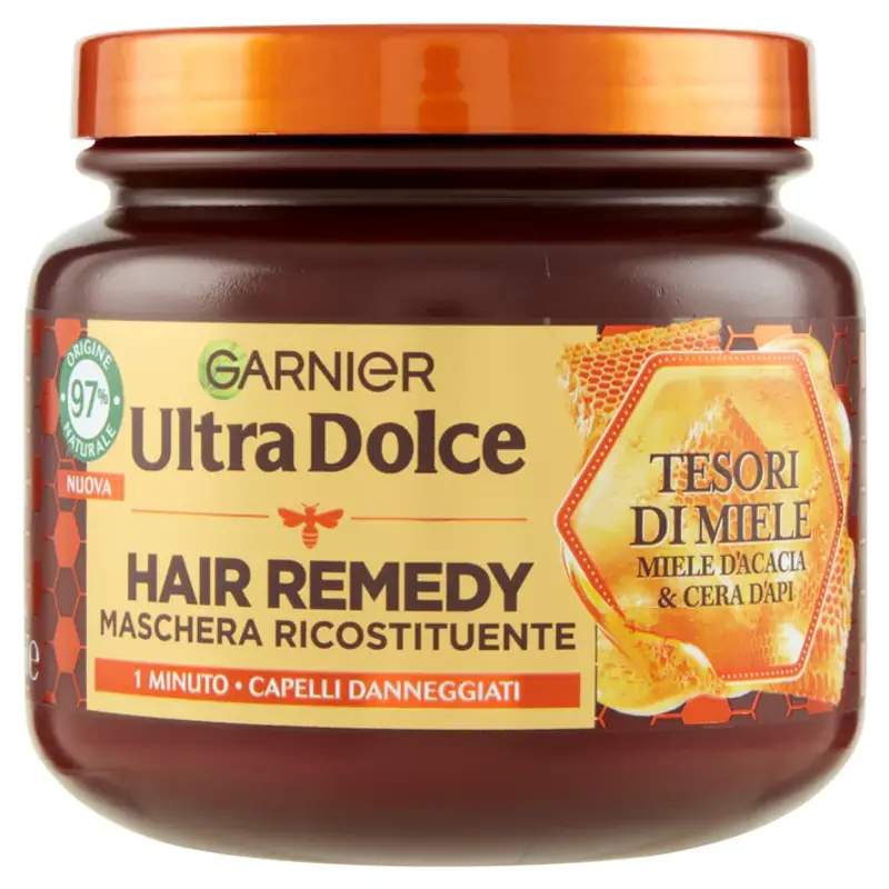 Garnier Ultra Dolce - Maschera Hair Remedy Miele d'Acacia e Cera d'Api 340 ml