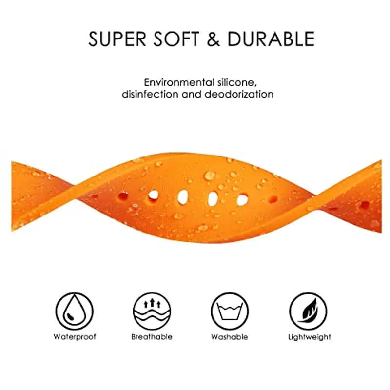 GARRULAX Cinturino di ricambio per orologio in silicone, a sgancio rapido, in gomma morbida, 18 mm, 20 mm, 22 mm, per uomini e donne, 18mm miniatura 2