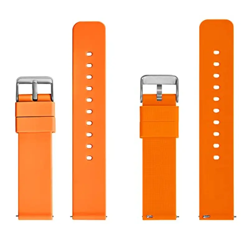 GARRULAX Cinturino di ricambio per orologio in silicone, a sgancio rapido, in gomma morbida, 18 mm, 20 mm, 22 mm, per uomini e donne, 18mm miniatura 3