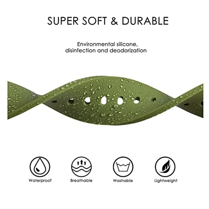 GARRULAX Cinturino di ricambio per orologio in silicone, a sgancio rapido, in gomma morbida, 18 mm, 20 mm, 22 mm, per uomini e donne, 18mm miniatura 2