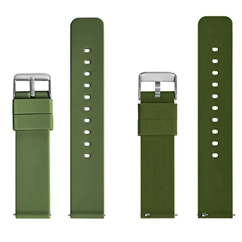 GARRULAX Cinturino di ricambio per orologio in silicone, a sgancio rapido, in gomma morbida, 18 mm, 20 mm, 22 mm, per uomini e donne, 18mm miniatura 3