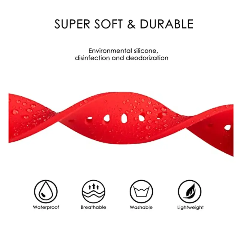 GARRULAX Cinturino di ricambio per orologio in silicone, a sgancio rapido, in gomma morbida, 18 mm, 20 mm, 22 mm, per uomini e donne, 20mm miniatura 2