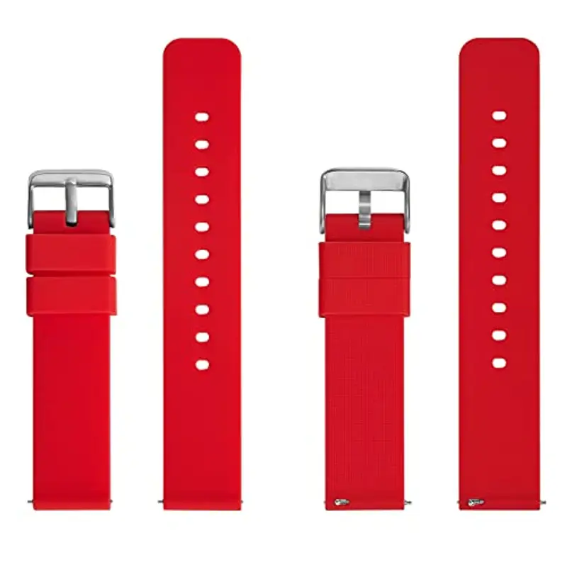 GARRULAX Cinturino di ricambio per orologio in silicone, a sgancio rapido, in gomma morbida, 18 mm, 20 mm, 22 mm, per uomini e donne, 20mm miniatura 3
